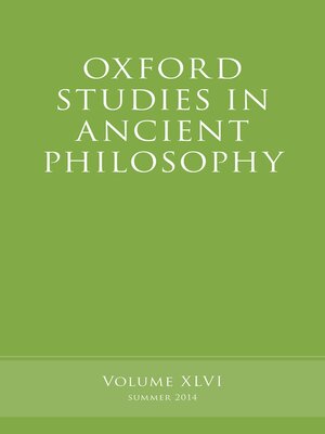 cover image of Oxford Studies in Ancient Philosophy, Volume 46